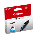 Canon 6509B001/CLI-551C Ink cartridge cyan, 332 pages ISO/IEC 24711 121 Photos 7ml for Canon Pixma IP 8700/IX 6850/MG 5450/MG 6350/MX 725