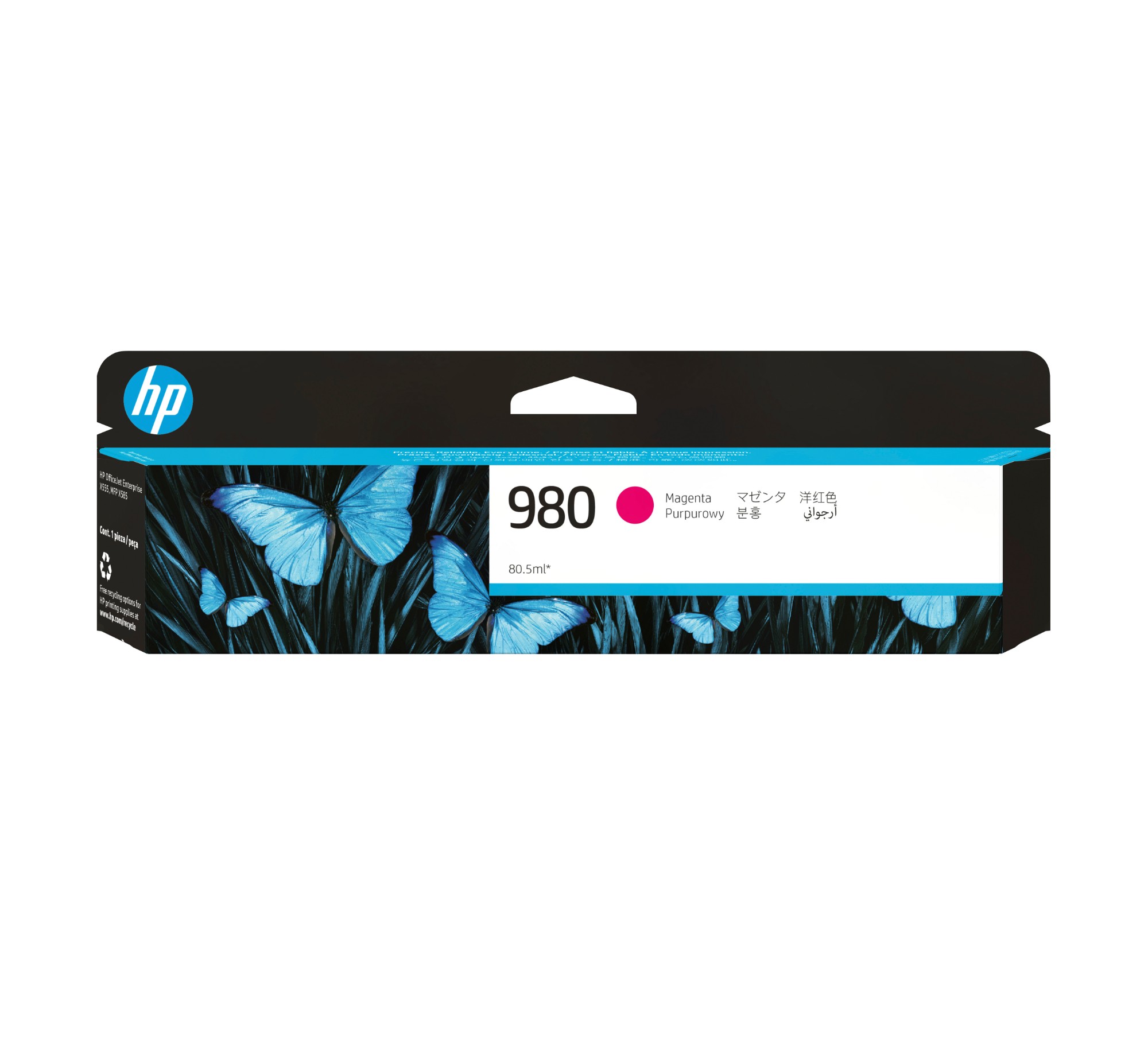 Hp Magenta D8j08a/980 Ink Cartridge 6.6K Pages Iso/Iec 24711 80.5Ml F