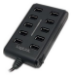 LogiLink USB 2.0 10-Port Hub with On/Off Switch 480 Mbit/s