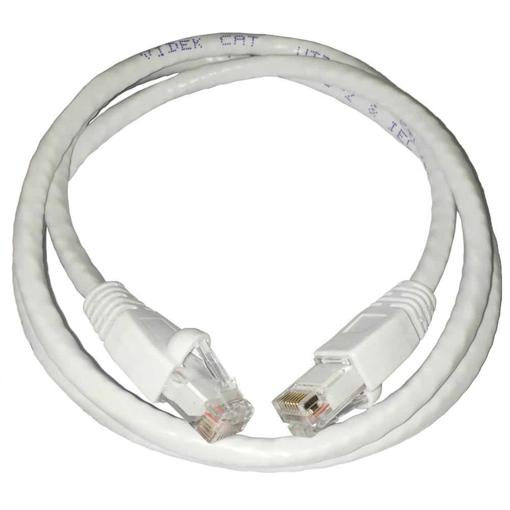 Videk Cat6 Booted UTP RJ45 to RJ45 Patch Cable White 3Mtr