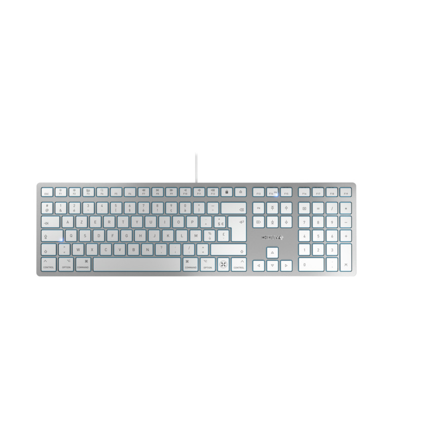 Image of CHERRY KC 6000C FOR MAC keyboard USB AZERTY French Silver