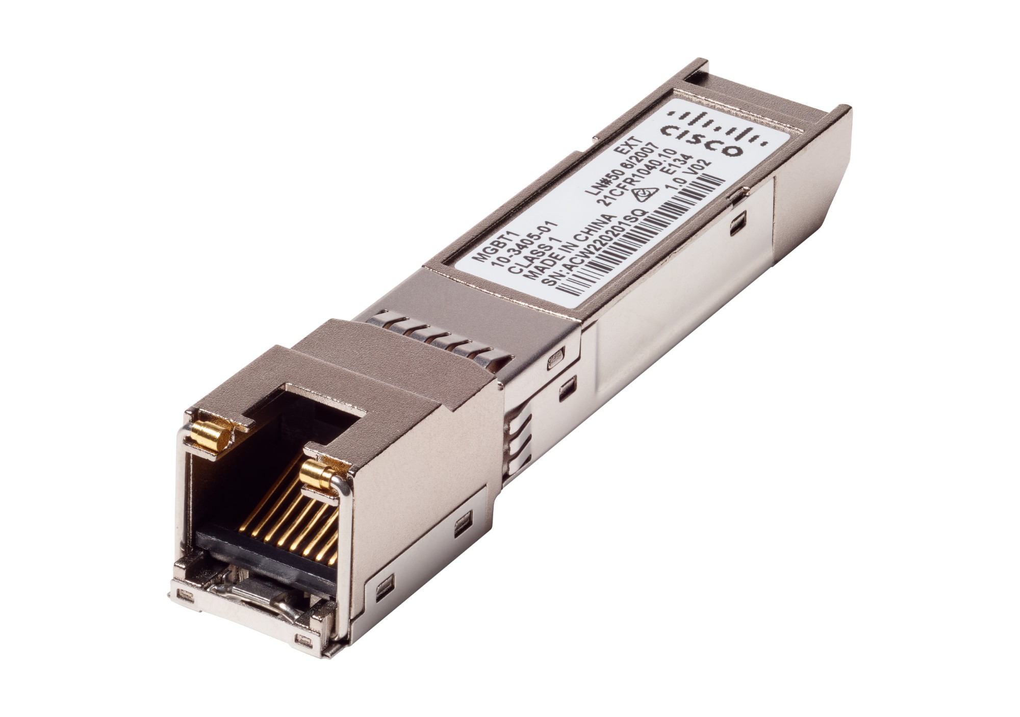 Cisco MGBT1 SFP Transceiver | Gigabit Ethernet (GbE) 1000BASE-T Mini-GBIC (MGBT1)