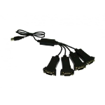 Cables Direct USB2-SERIALQUAD serial cable Black USB Type-A DB-9