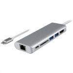 ROLINE 12.02.1037 laptop dock/port replicator Wired USB 3.2 Gen 1 (3.1 Gen 1) Type-C Silver