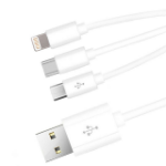 4XEM 4XUSBMUSB8PINUSBC USB cable USB 3.2 Gen 2 (3.1 Gen 2) USB A USB C/Micro USB A/Lightning White