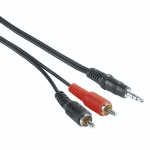 Hama 00205107 audio cable 5 m 3.5mm 2 x RCA Black, Red