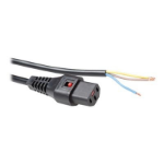 ACT Netsnoer C13 IEC Lock - open einde zwart 3 m, PC979