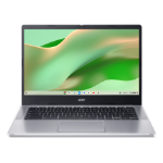 Acer Chromebook CB314-4HT-C49Q Intel® N N100 Laptop 35.6 cm (14") Touchscreen Full HD 4 GB LPDDR5-SDRAM 128 GB SSD Wi-Fi 6E (802.11ax) ChromeOS Silver