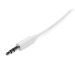 StarTech.com 3 m witte Slim 3,5 mm stereo/audiokabel M/M