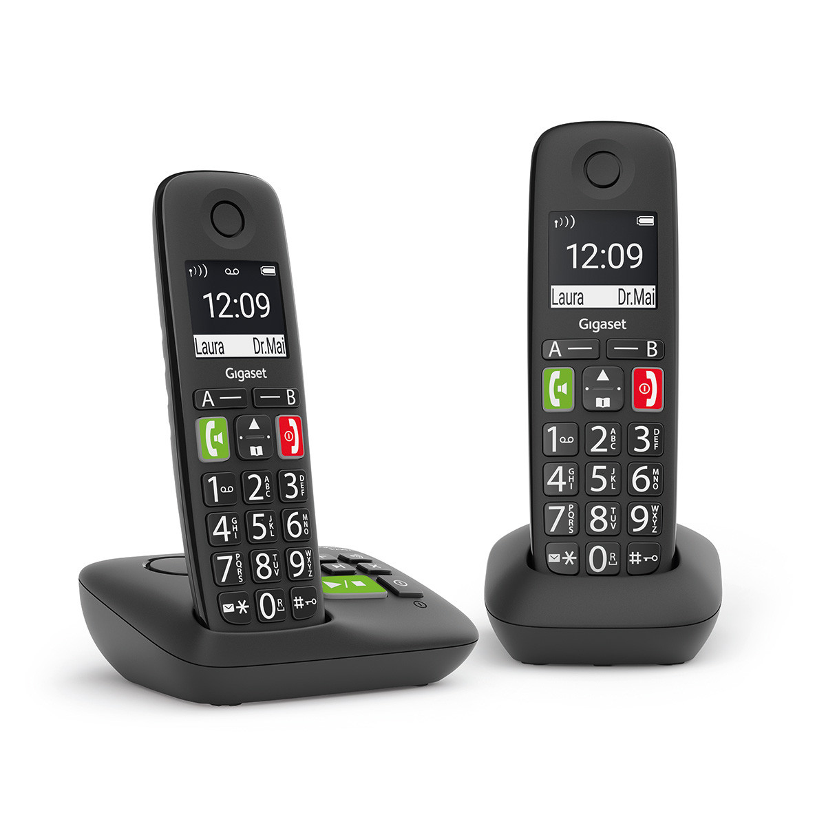 L36852-H2921-B101 UNIFY GIGASET OPENSTAGE E290A Duo - Analog/DECT telephone - Wireless handset - Speakerphone - 150 entries - Caller ID - Black
