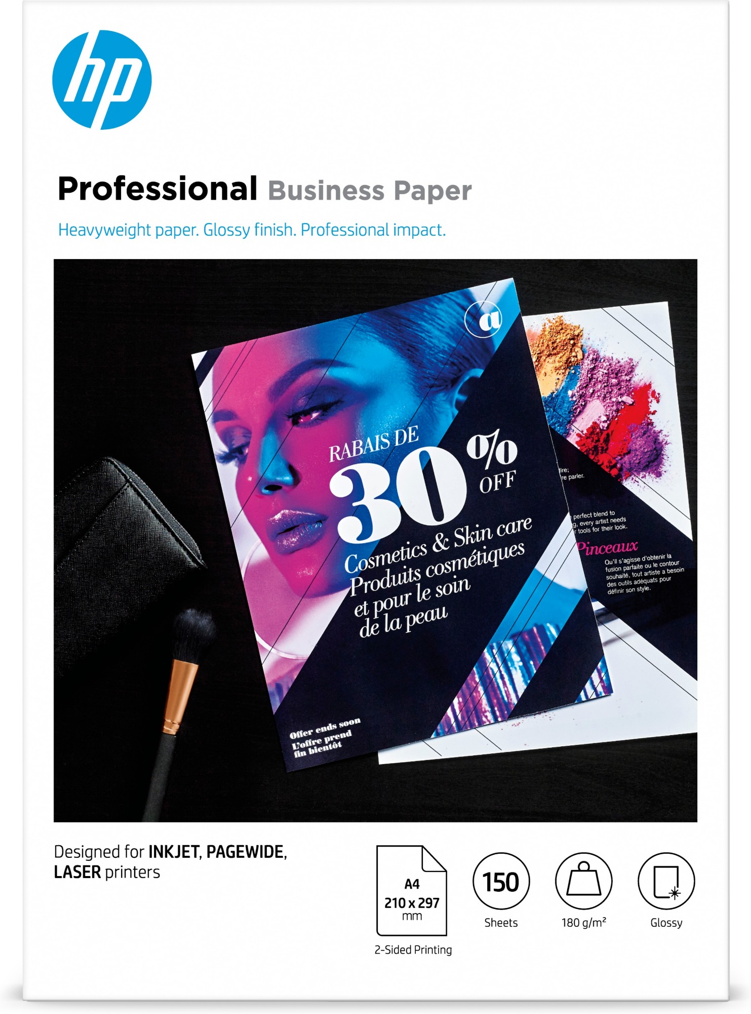 Photos - Office Paper HP Professional Business Paper, Glossy, 180 g/m2, A4 , 1 3VK (210 x 297 mm)
