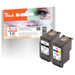 Peach PI100-448 inktcartridge 2 stuk(s) Compatibel Normaal rendement Zwart, Cyaan, Magenta, Geel