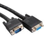 Videk SVGA 15HDD Plug to Socket Black Coax Monitor Extension Cable 15Mtr