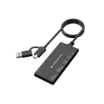 Conceptronic BIAN10B geheugenkaartlezer USB 3.2 Gen 1 (3.1 Gen 1) Type-A/Type-C Zwart