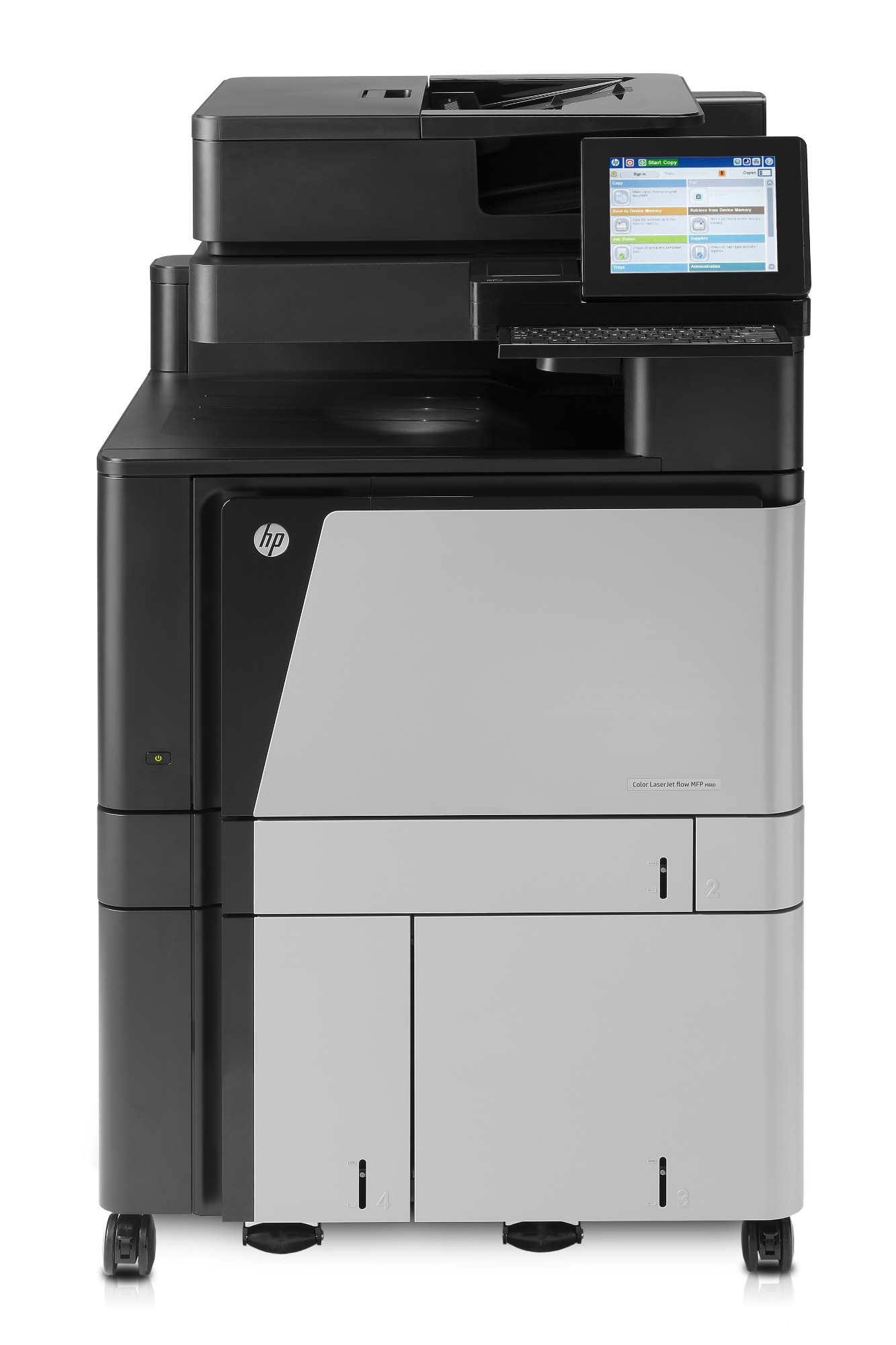 hp color laserjet enterprise flow mfp m880z+, print, copy, scan, fax,