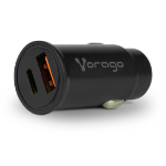 Vorago CARGADOR PARA AUTO AU-305-BK TIPO C PD 20W Y USB A QUICK CHARGE 3.0 NEGRO - Universal Carga rápida