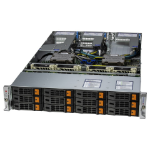 Supermicro AS-2025HS-TNR server barebone Rack (2U) Zwart, Zilver