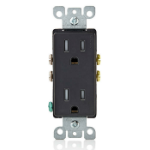 Leviton T5325-E socket-outlet NEMA 5-15R Black