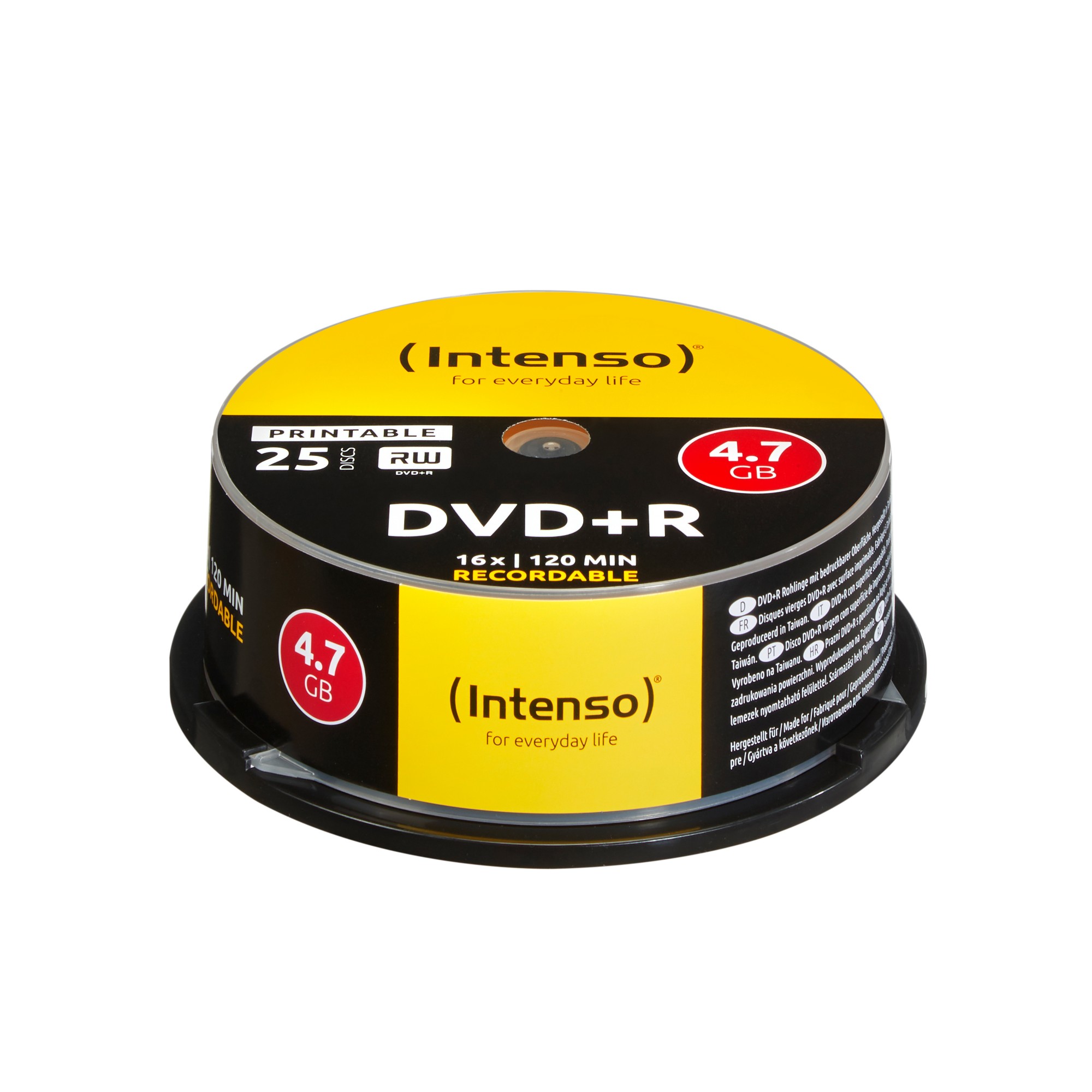 Intenso DVD+R 4.7GB, Printable, 16x 25 pc(s)