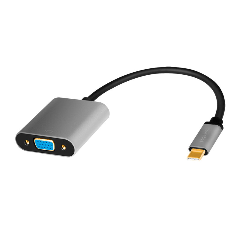 Image of LogiLink CUA0104 video cable adapter 0.15 m USB Type-C VGA (D-Sub)...