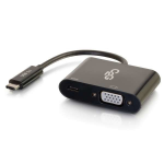 C2G USB-C® to VGA Video Multiport Adapter with Power Delivery up to 60W - Black