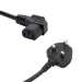 connektgear 3m UK Mains Power Cable - UK Plug to Right Angled C13 Socket