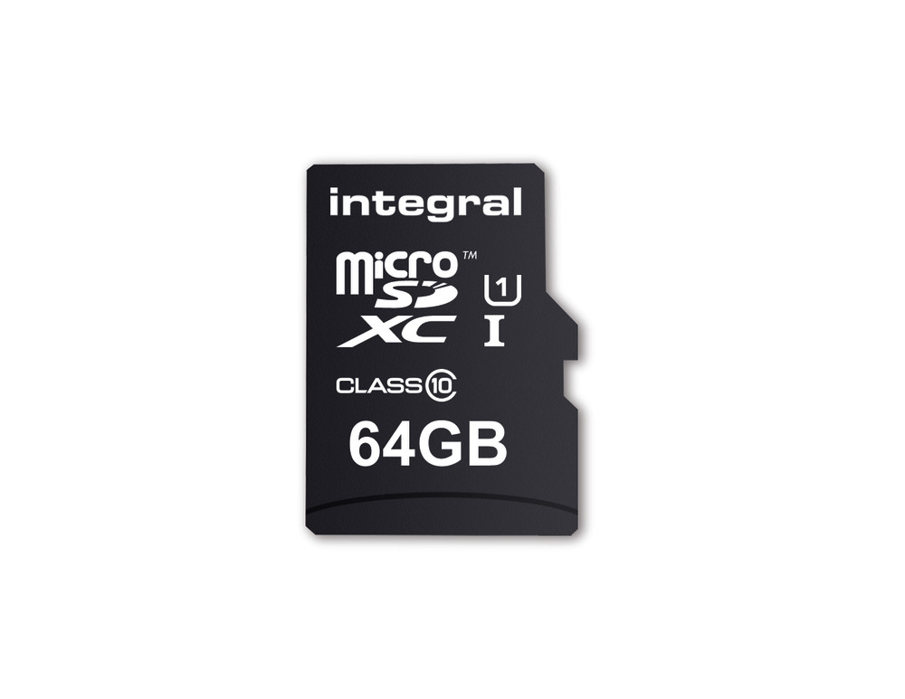 Integral 64GB MICRO SD CARD MICROSDXC CL10 UHS 1 90 MB/S + ADAPTER