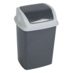 MAUL 9520587 trash can 5 L Rectangular Plastic, Polypropylene (PP) Dark Grey, White