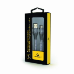 Gembird CC-USB2B-AMMBM-1M-WB2 USB-kabel USB 2.0 Micro-USB B USB A Grijs, Wit