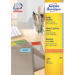 Avery Coloured Labels, Yellow, 210 x 297 mm