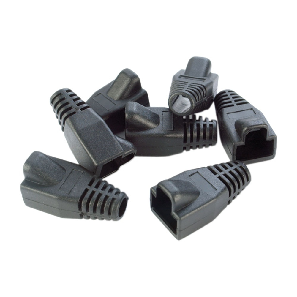 Videk Black RJ45 Modular Strain Relief Boot - Pack 10