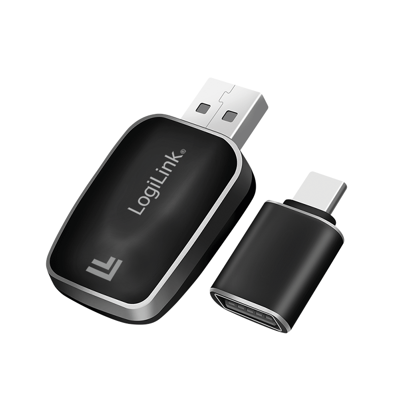 LogiLink BT 5.0 wired to Wireless CarPlay / Android Auto adapter, Dongle Type