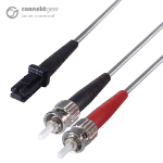 connektgear 5m Duplex Fibre Optic Multi-Mode Cable OM1 62.5/125 Micron MT to ST Grey