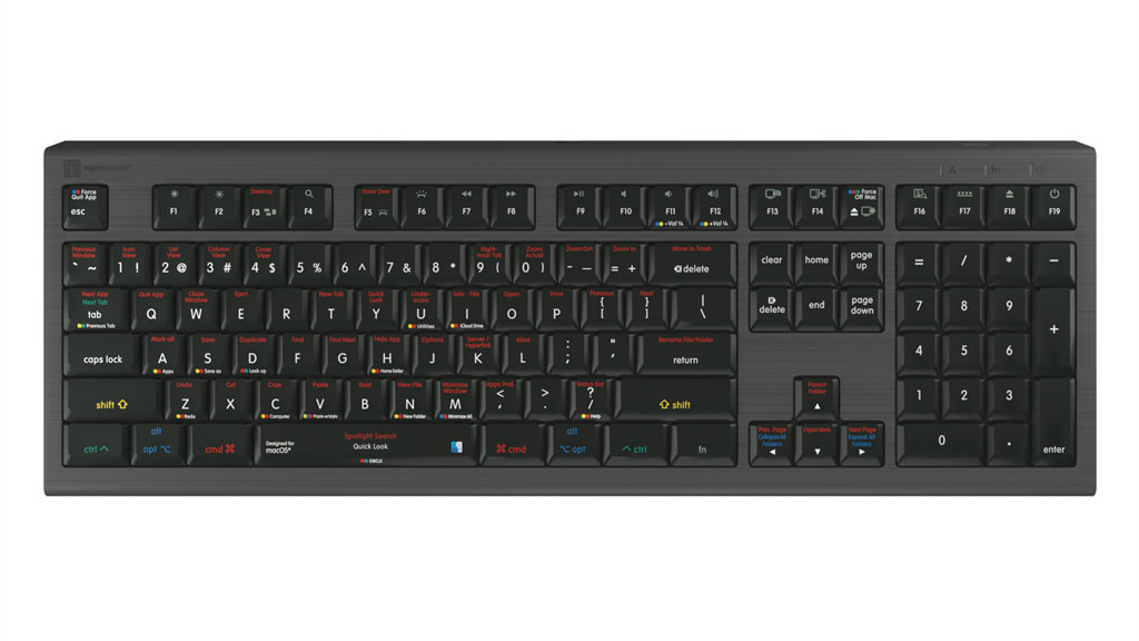 Logickeyboard LKB-OSX-A2M-UK keyboard Gaming USB QWERTY English Black