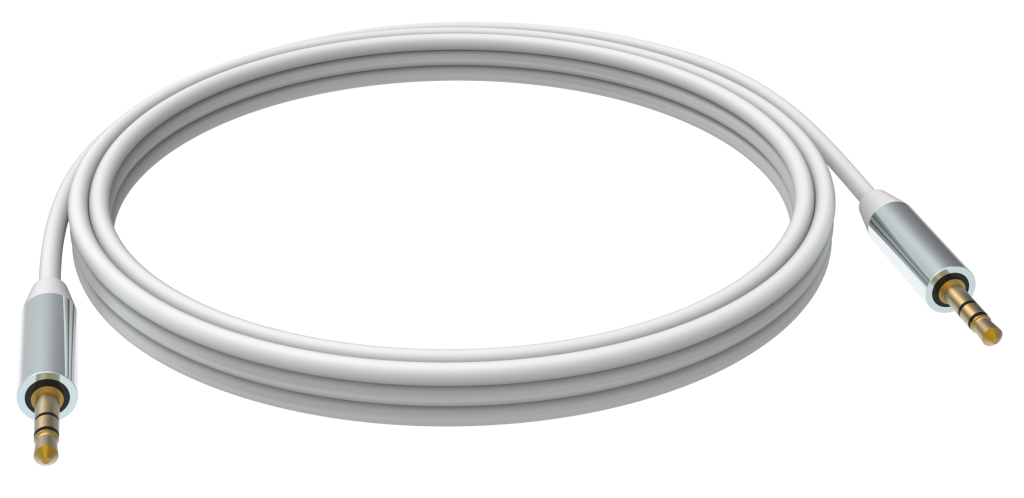 Image of Vision 2 x 3.5mm, 2m audio cable White