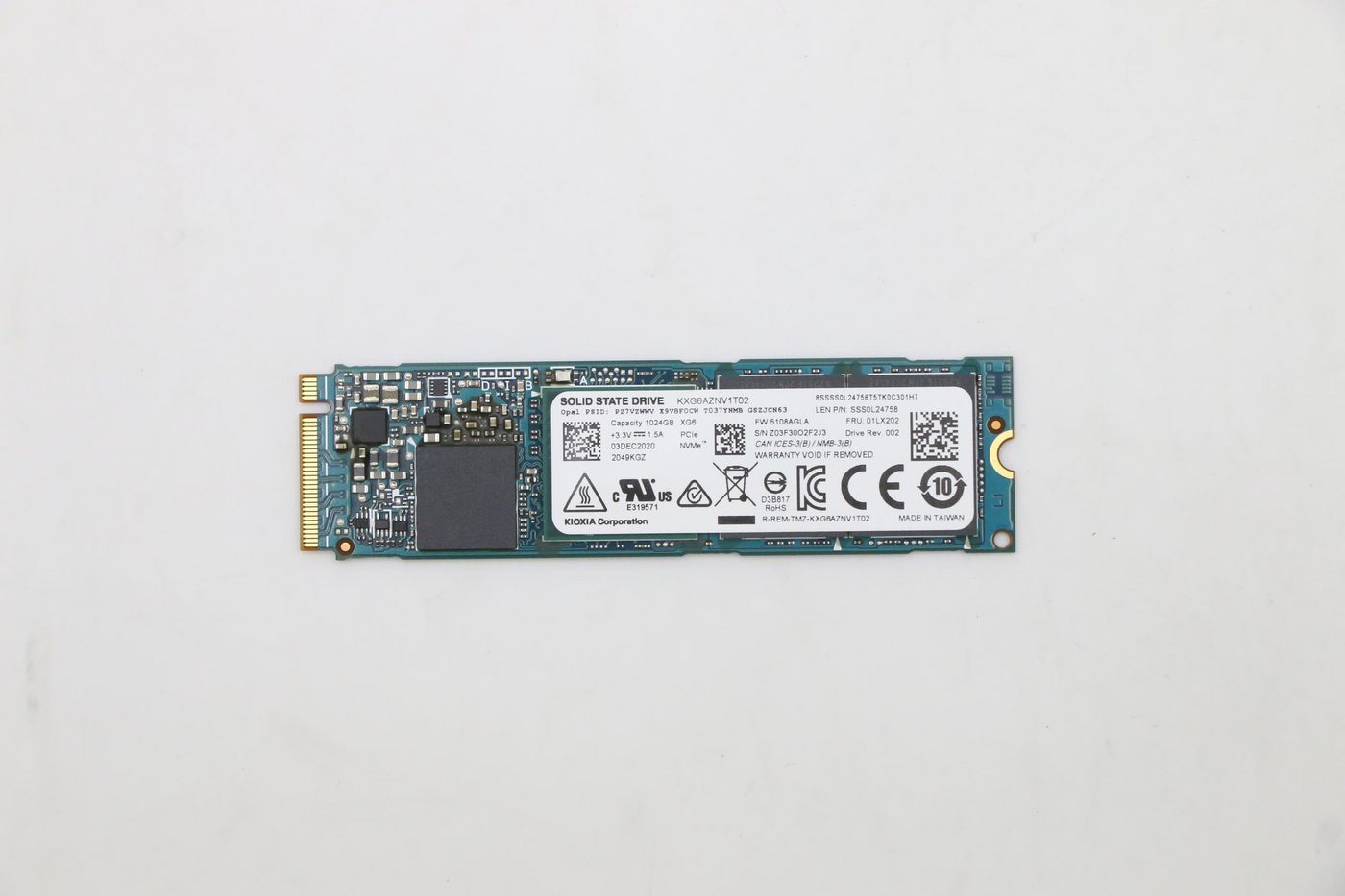 Lenovo SSD M.2 2280PCIe NVMe 1TB OPAL 2.0FRUSSD M.2 2280 PCIe NVMe 1TB OPAL 2.0 Micron - Approx 1-3 working day lead.