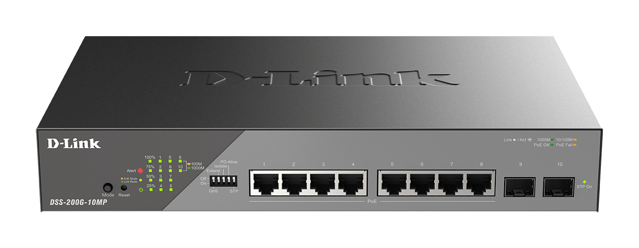 Image of D-Link DSS-200G-10MP/E network switch Managed L2 Gigabit Ethernet...