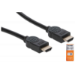 Manhattan HDMI Cable with Ethernet, 4K@60Hz (Premium High Speed), 1.8m, Male to Male, Black, Equivalent to HDMM2MP (except 20cm shorter), Ultra HD 4k x 2k, Fully Shielded, Gold Plated Contacts, Lifetime Warranty, Polybag