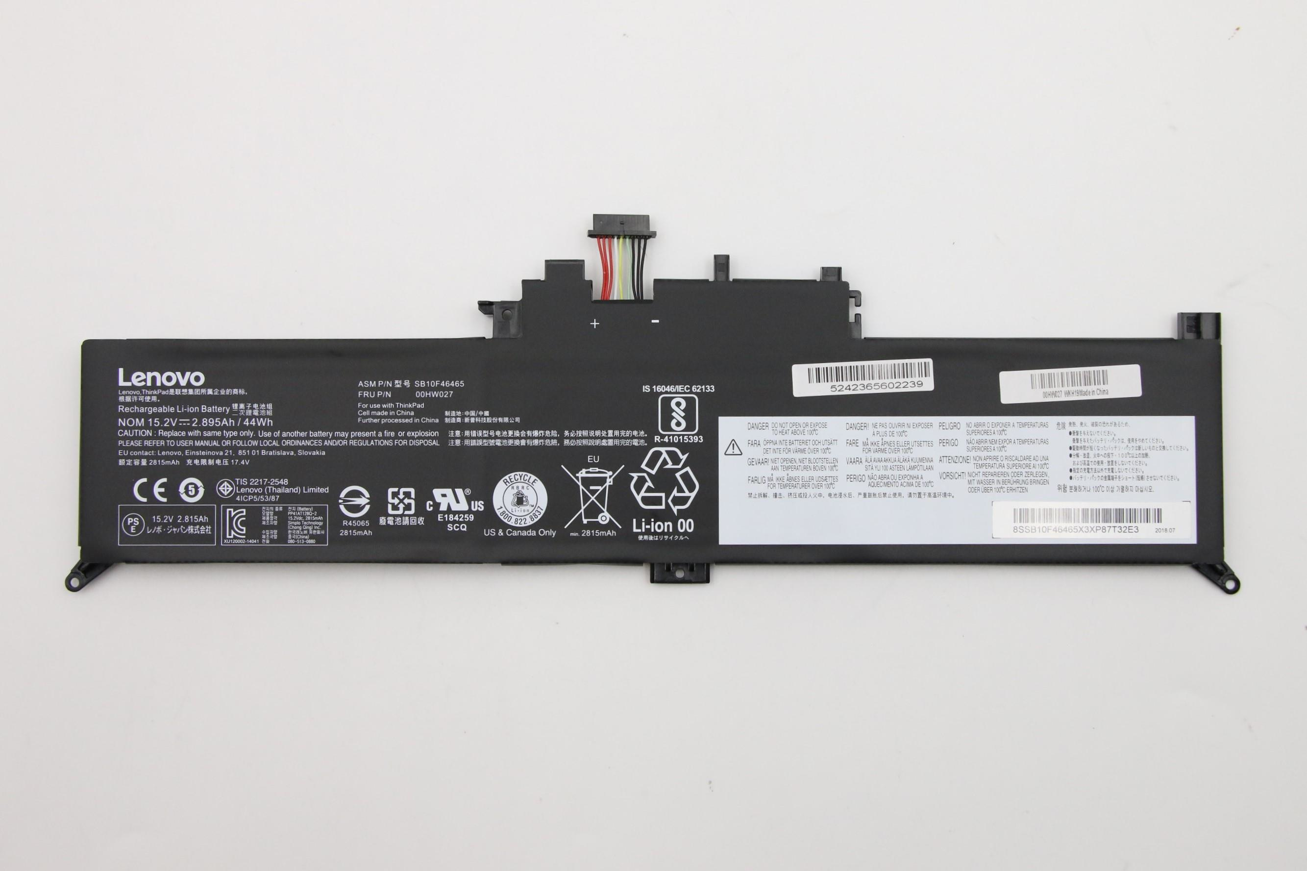 Image of Lenovo 00HW027 notebook spare part Battery
