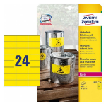 Avery L6131-20 printer label Yellow Self-adhesive printer label