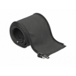 DeLOCK Woven Sleeve with zip fasterner heat-resistant 1 m x 25 mm black
