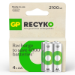 GP Batteries GP Recyko AA 2100mAh Rechargable Batteries - Pack of 4