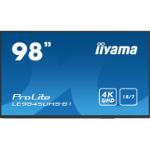 iiyama LE9845UHS-B1 signage display Digital signage flat panel 2.49 m (98") LED 4K Ultra HD Black Built-in processor Android 8.0