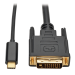 Tripp Lite U444-003-D USB-C to DVI Active Adapter Cable (USB-C to DVI-D Dual Link M/M), 3 ft. (0.9 m)