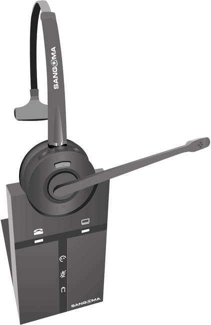 Image of SANGOMA Over the Head DECT Monaural Headset for Sangoma Desk...