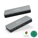 Plugable Technologies UD-MSTHDC laptop dock/port replicator Wired USB 3.2 Gen 2 (3.1 Gen 2) Type-C Aluminum