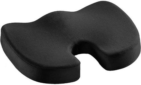 Standivarius Contoured Memory Foam Posture Cushion - Black