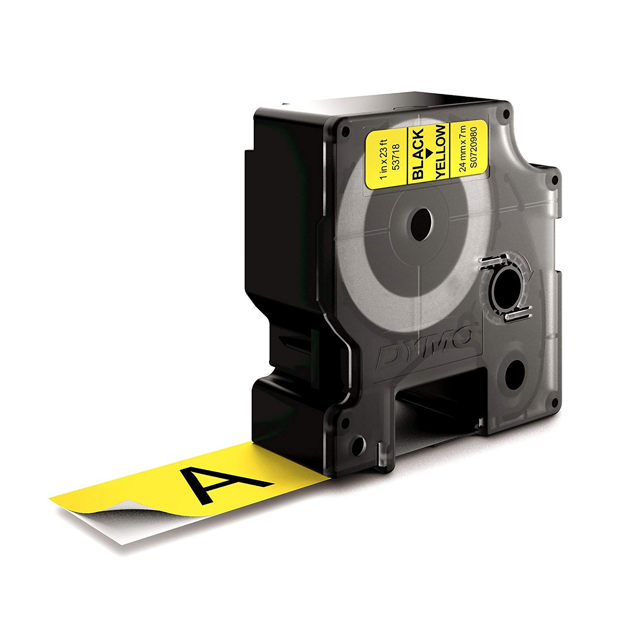 Dymo 53718/S0720980 DirectLabel-etikettes black on yellow 24mm x 7m for Dymo D1 6-24mm/400 Duo