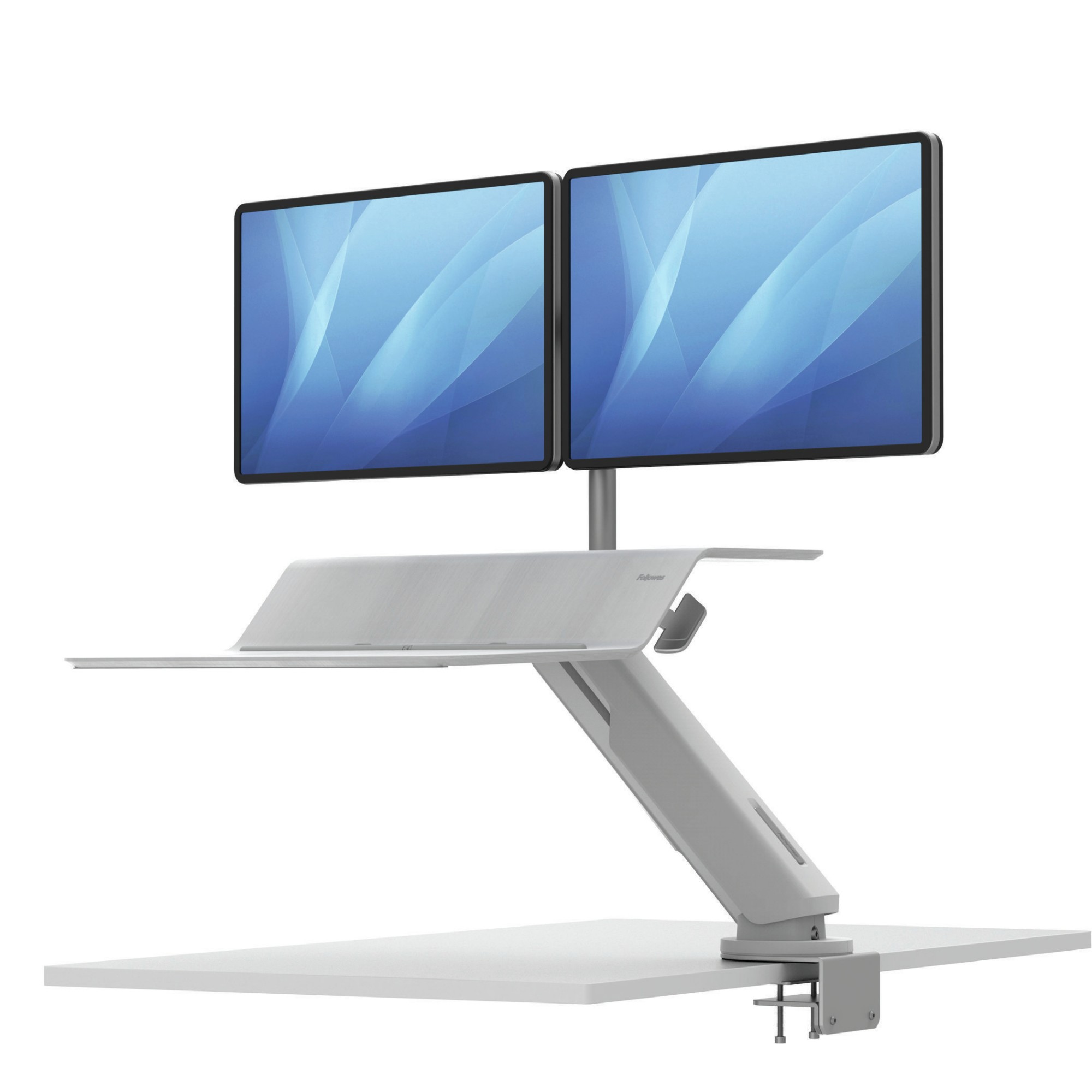 Fellowes Lotus Dual Screen Sit/Stand Workstation White 8081801