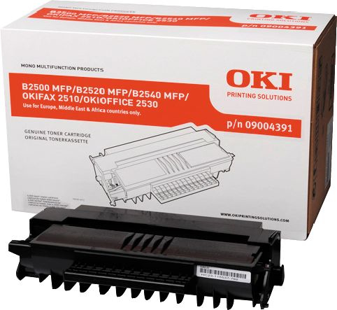 OKI 09004447 Toner Cartridge black. 2.2K Pages ISO/IEC 19752 For OKI B